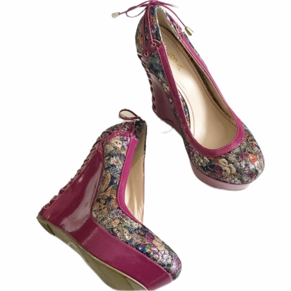 🍃Alba | Platform Floral Shoes